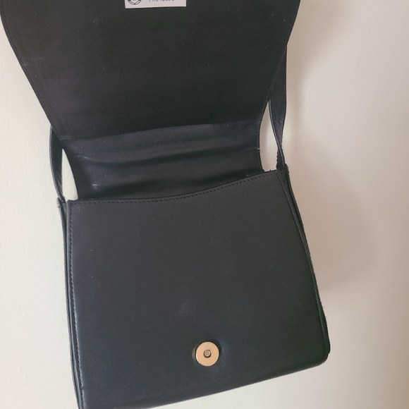 Black Leather Crossbody Bag - Picture 4 of 5